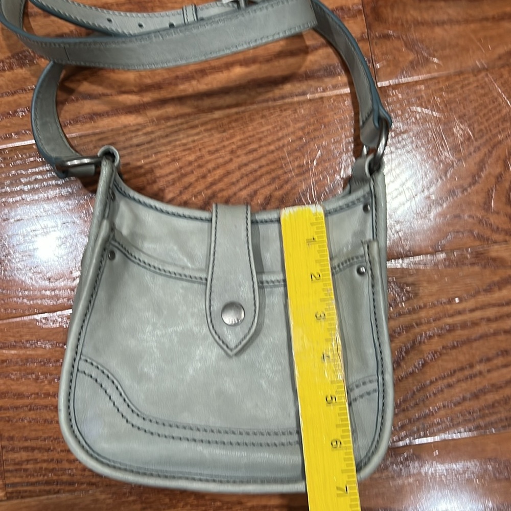 FRYE Madison North South Leather Mini Crossbody Bag Sky Blue - Picture 5 of 10